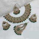 Lucentarts Jewellery Gold Plated Austrian Stone And Beads Necklace Set