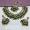 Lucentarts Jewellery Gold Plated Crystal Stone And Beads Necklace Set