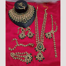 Lucentarts Jewellery Gold Plated Austrian Stone And Beads Bridal Set