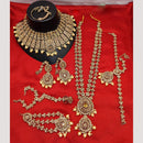 Lucentarts Jewellery Gold Plated Austrian Stone And Beads Bridal Set