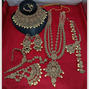 Lucentarts Jewellery Gold Plated Austrian Stone And Beads Bridal Set