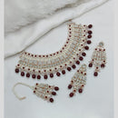 Lucentarts Jewellery Gold Plated Austrian Stone Pearl And Beads Necklace Set