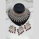 Lucentarts Jewellery Austrian Stone Pearl And Beads Necklace Set