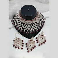 Lucentarts Jewellery Austrian Stone Pearl And Beads Necklace Set