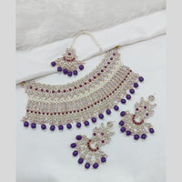 Lucentarts Jewellery Austrian Stone Pearl And Beads Necklace Set