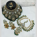 Lucentarts Jewellery Gold Plated Kundan Stone And Meenakari Semi Bridal Necklace Set
