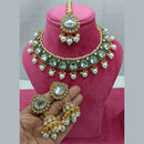 Lucentarts Jewellery Gold Plated Kundan Stone And Pearls Necklace Set