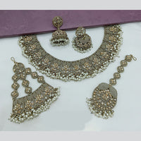 Lucentarts Jewellery Austrian Stone Pearl And Beads Necklace Set