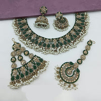 Lucentarts Jewellery Austrian Stone Pearl And Beads Necklace Set