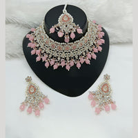 Lucentarts Jewellery Austrian Stone Beads And Pearl Choker Necklace Set