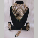Lucentarts Jewellery Gold Plated Kundan Stone Pearls And Beads Choker Necklace Set