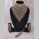 Lucentarts Jewellery Gold Plated Kundan Stone Pearls And Beads Choker Necklace Set