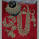 Lucentarts Jewellery Gold Plated Austrian And Crystal  Stone Beads Bridal Set