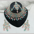Lucentarts Jewellery Austrian Stone Beads And Pearl Choker Necklace Set