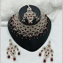 Lucentarts Jewellery Austrian Stone Beads And Pearl Choker Necklace Set