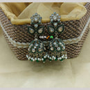 Lucentarts Jewellery Gold Plated Austrian And Pearl Jhumki Earrings