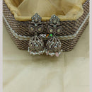 Lucentarts Jewellery Gold Plated Austrian And Pearl Jhumki Earrings