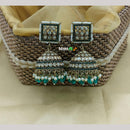 Lucentarts Jewellery Gold Plated Austrian And Pearl Jhumki Earrings