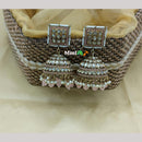 Lucentarts Jewellery Gold Plated Austrian And Pearl Jhumki Earrings