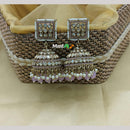 Lucentarts Jewellery Gold Plated Austrian And Pearl Jhumki Earrings