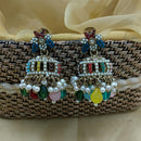 Lucentarts Ethnic Pota Stones and Pearl Jhumki Earrings