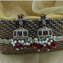 Lucentarts Ethnic Pota Stones and Pearl Jhumki Earrings