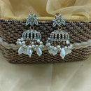 Lucentarts Ethnic Pota Stones and Pearl Jhumki Earrings