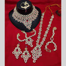 Lucentarts Jewellery Gold Plated Austrian Stone & Beads Bridal Set