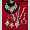 Lucentarts Jewellery Gold Plated Austrian Stone & Beads Bridal Set