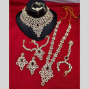 Lucentarts Jewellery Gold Plated Austrian Stone & Beads Bridal Set