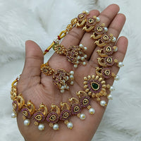 Lucentarts Jewellery Austrian Stone And Pearls Necklace Set