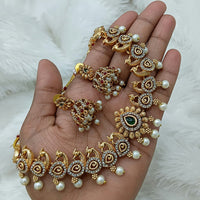 Lucentarts Jewellery Austrian Stone And Pearls Necklace Set