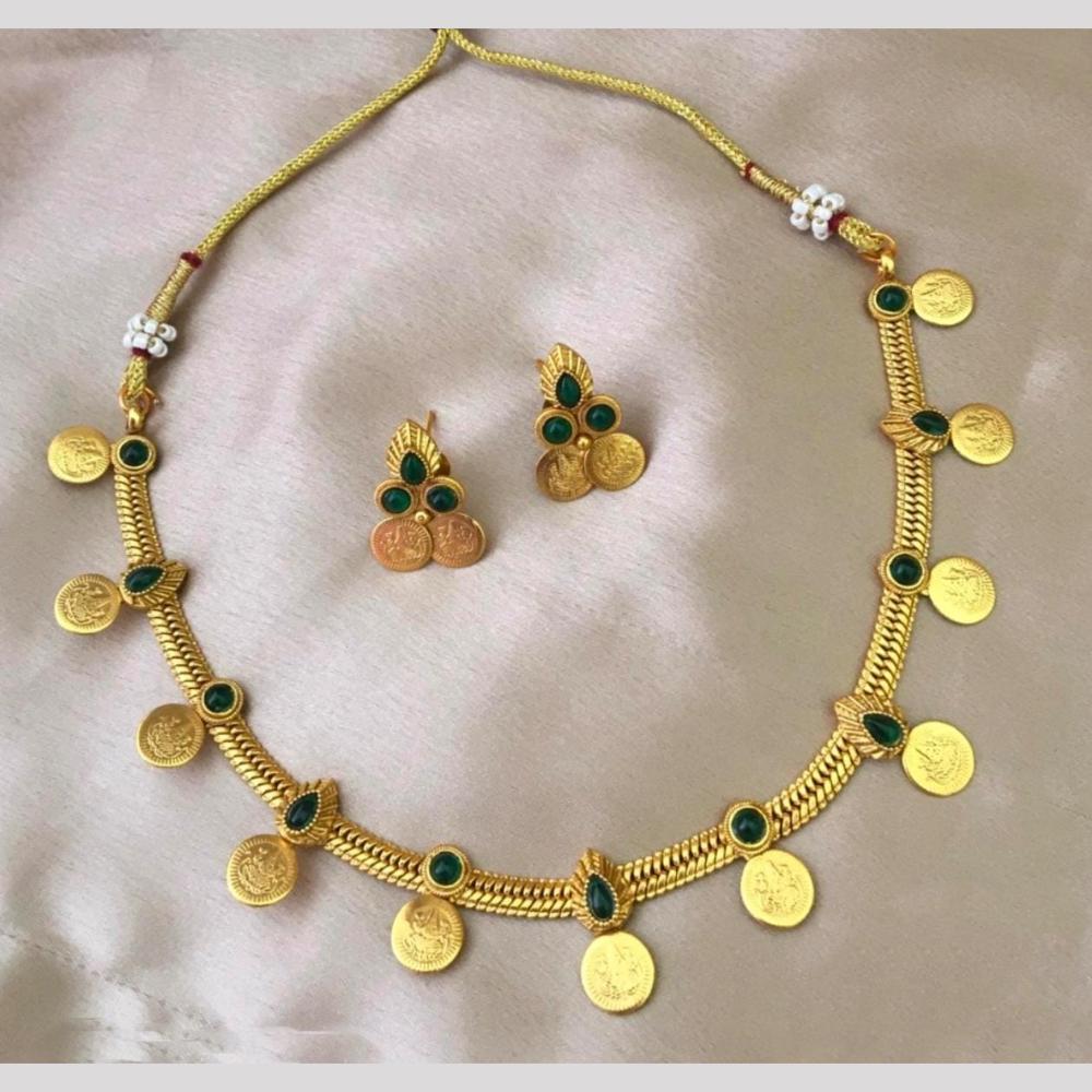 Lucentarts Jewellery Traditional Pota necklace  with Goddess Lakshmi Motif