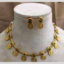Lucentarts  jewellery Traditional Gold-Toned Pota Necklace Featuring Goddess Lakshmi