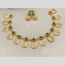 Lucentarts  jewellery Traditional Gold-Toned Pota Necklace Featuring Goddess Lakshmi