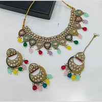 Lucentarts Classic Kundan & Beads Necklace Set