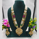 Lucentarts Jewellery Antique Rajwadi Long Necklace Set with Multi-Layer  Chains
