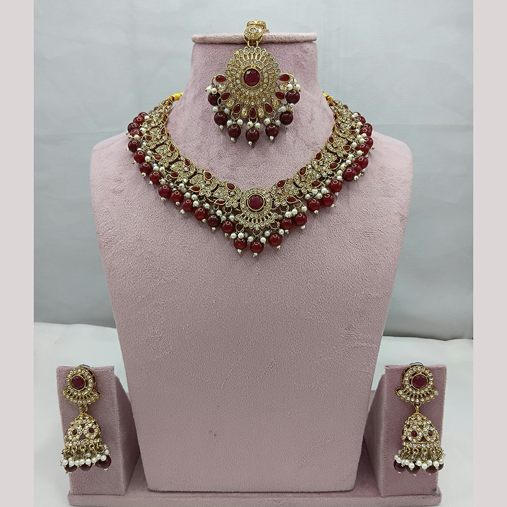 Lucentarts Jewellery Pota And Austrian And Pearl Necklace Set