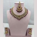 Lucentarts Jewellery Gold Plated Traditional Kundan and Pearl Necklace Set