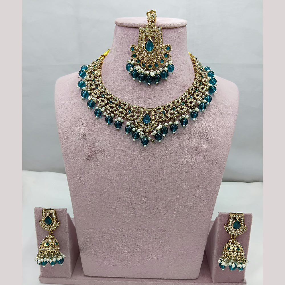 Lucentarts Jewellery Pota And Austrian And Pearl Necklace Set