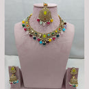 Lucentarts Jewellery Gold Plated Traditional Kundan and Pearl Necklace Set
