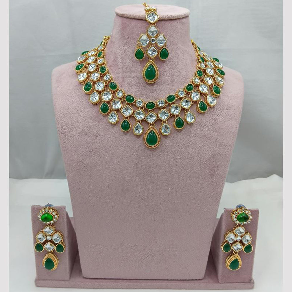 Lucentarts Jewellery Handcrafted Elegant Pota Stone Choker Necklace Set