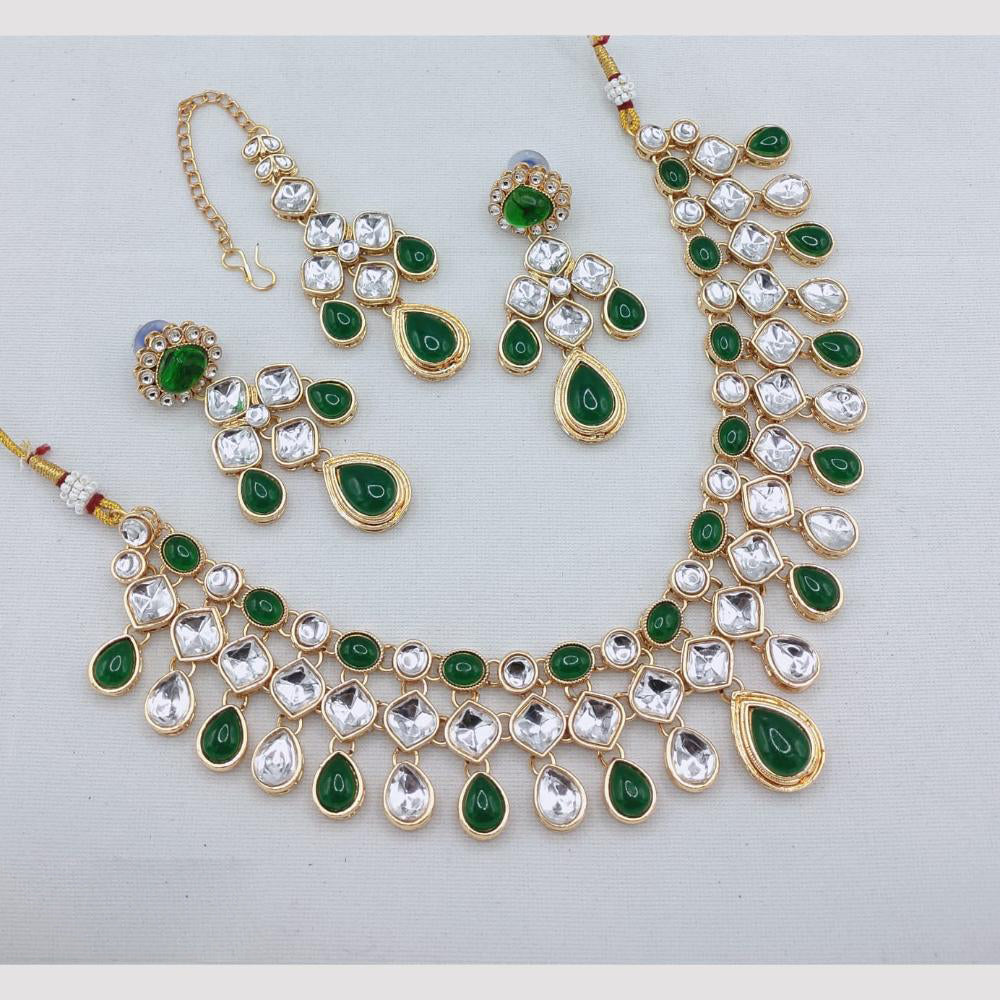 Lucentarts Jewellery Handcrafted Elegant Pota Stone Choker Necklace Set
