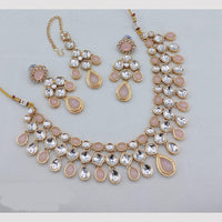 Lucentarts Jewellery Handcrafted Elegant Pota Stone Choker Necklace Set