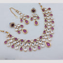 Lucentarts Jewellery Handcrafted Elegant Pota Stone Choker Necklace Set