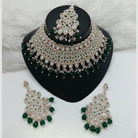 Lucentarts Jewellery Austrian Stone Beads And Pearl Choker Necklace Set
