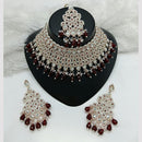 Lucentarts Jewellery Austrian Stone Beads And Pearl Choker Necklace Set