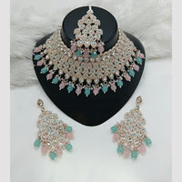 Lucentarts Jewellery Austrian Stone Beads And Pearl Choker Necklace Set
