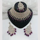 Lucentarts Jewellery Austrian Stone Beads And Pearl Choker Necklace Set