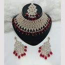 Lucentarts Jewellery Austrian Stone Beads And Pearl Choker Necklace Set